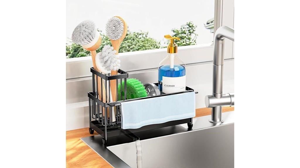 sink sponge and towel organizer