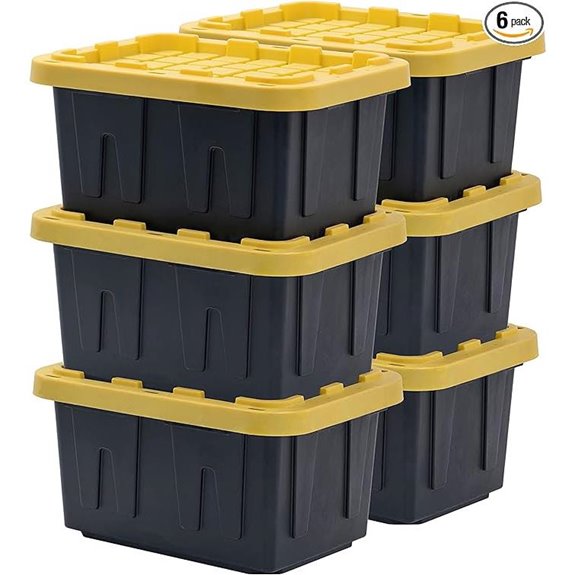 Heavy Duty Storage Containers (6 Pack)