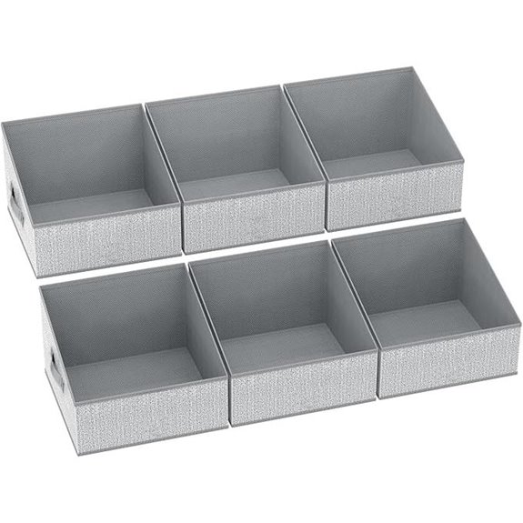 DIMJ 6-Pack Fabric Closet Storage Bins