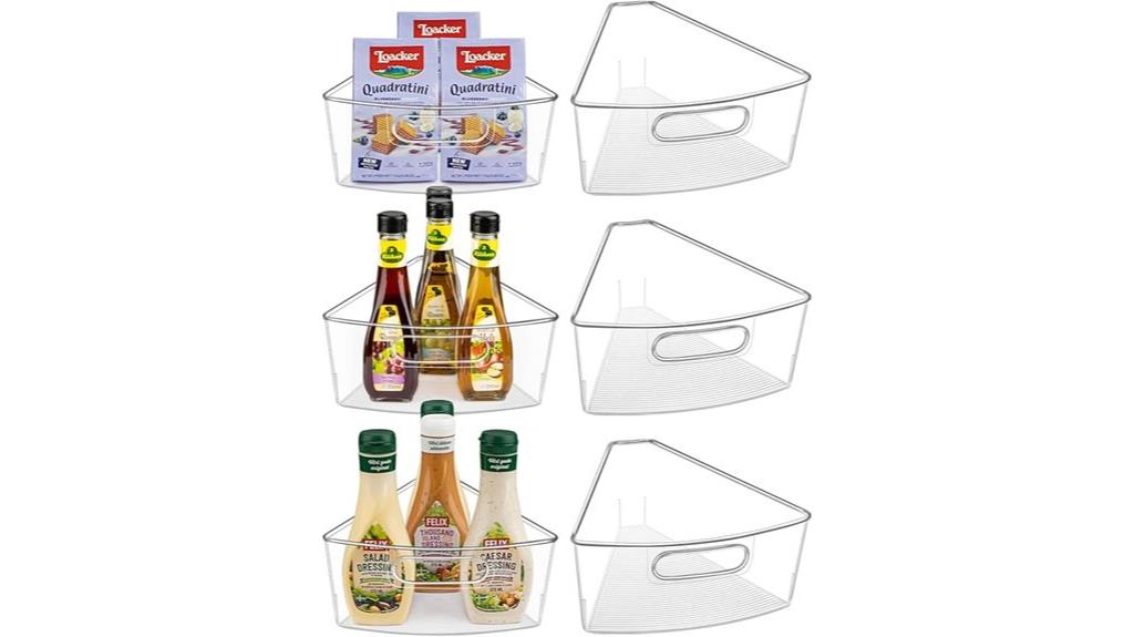 six pack lazy susan bins