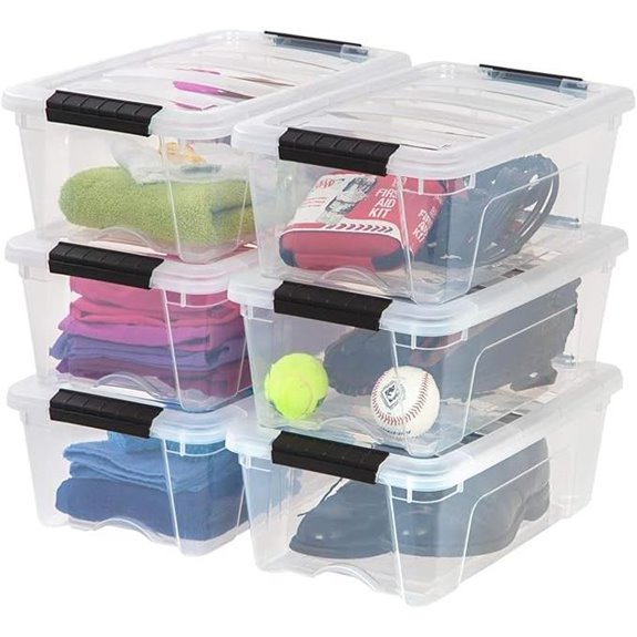 IRIS 13 QT Plastic Storage Box (6 Pack)
