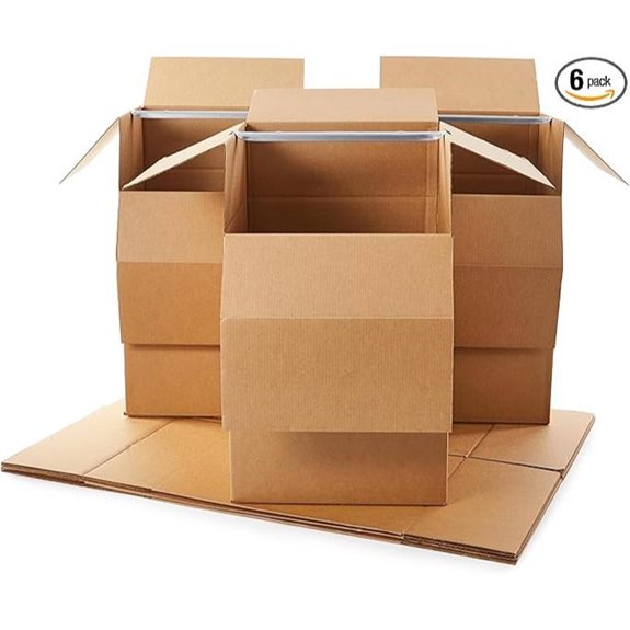 Amazon Basics Wardrobe Moving Boxes (6 Pack)