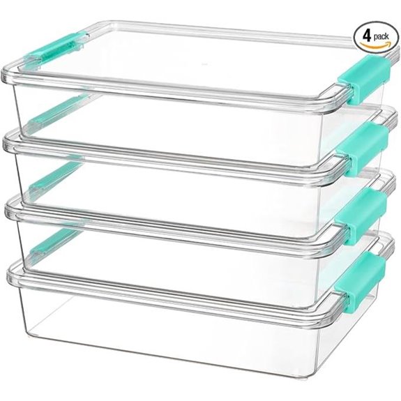 Vtopmart 6 Qt Clear Plastic Storage Bins (4 Pack)