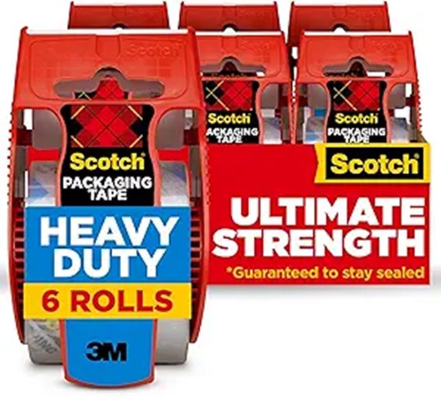 Scotch Heavy Duty Packing Tape (6 Rolls)