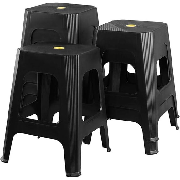 Teyyvn 6 Pack 18.9 Stackable Plastic Stools