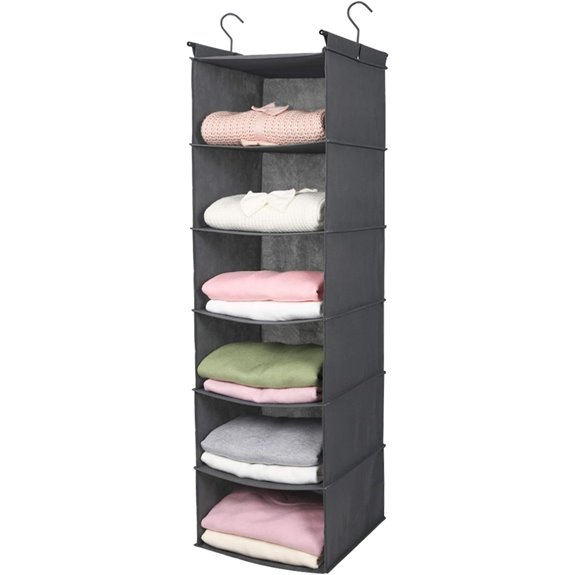 MAX Houser 6-Tier Hanging Closet Shelf Organizer