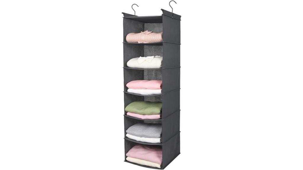 six tier closet organizer