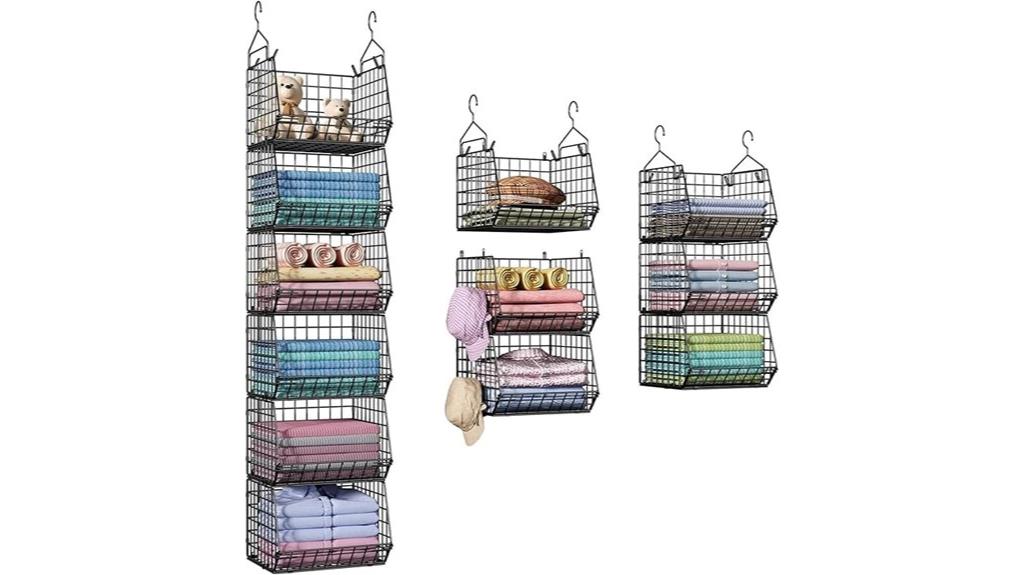 six tier closet organizer