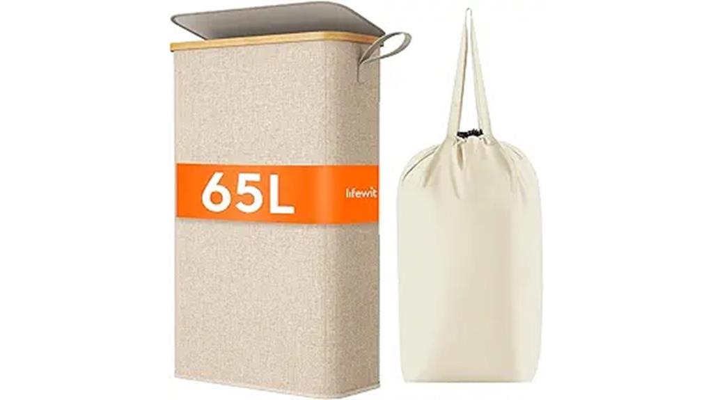 slim 65l laundry hamper