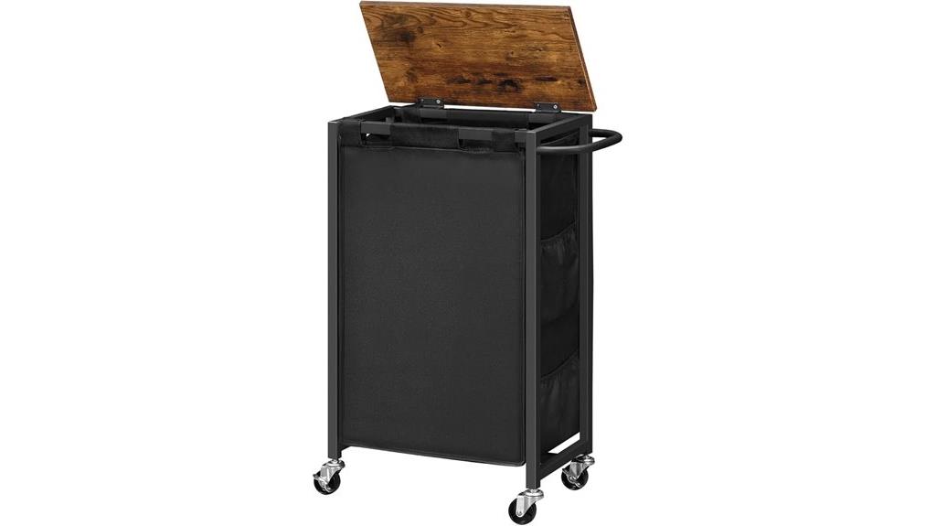 slim rolling laundry hamper