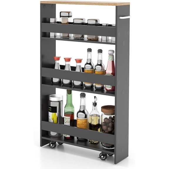LOKO 4-Tier Slim Rolling Storage Cart