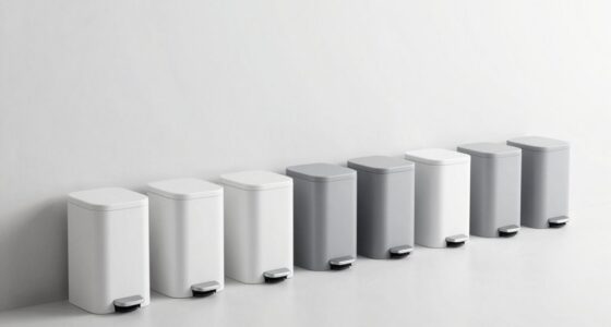 slim space saving trash cans