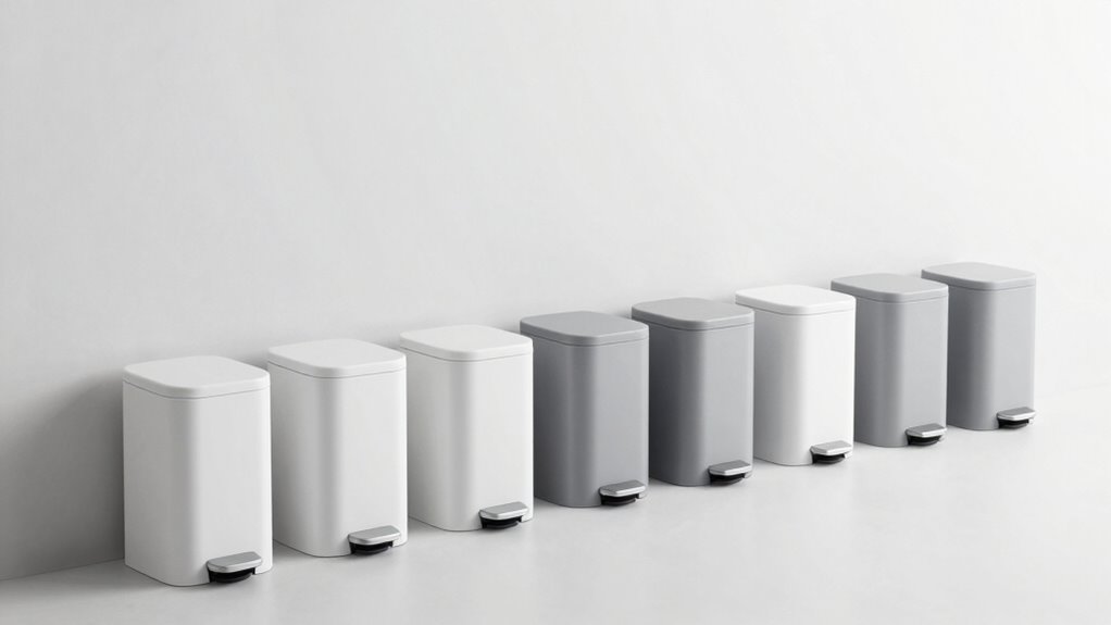 slim space saving trash cans