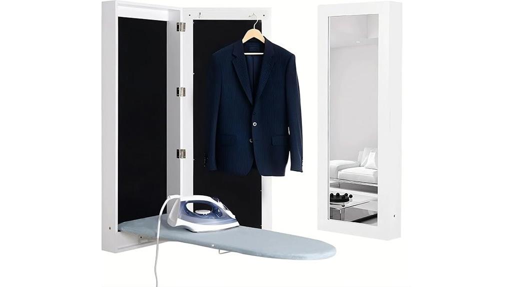 slim wall mounted ironing cabinet