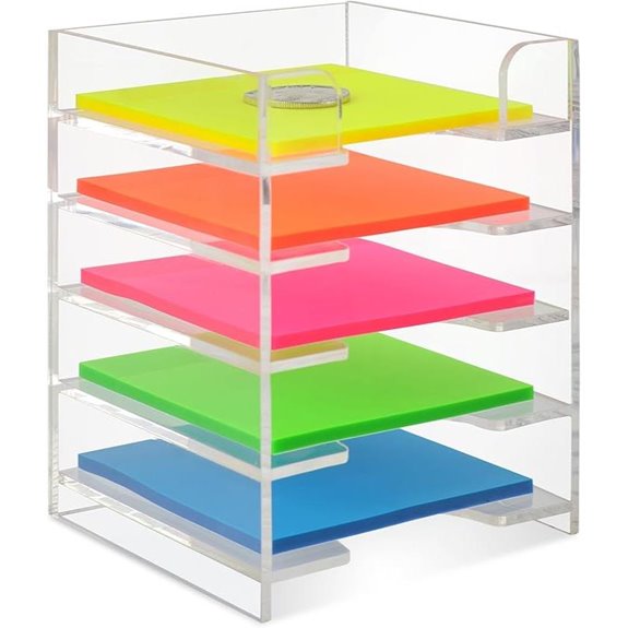 3x3 Inch Acrylic Sticky Note Holder Organizer