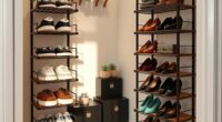 small closet shoe organization