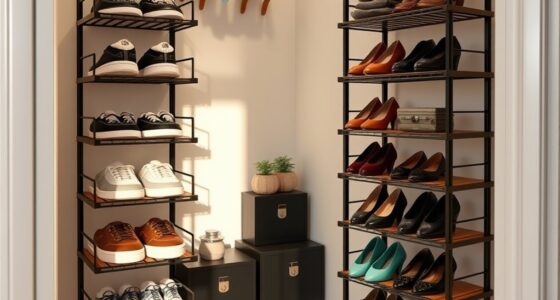 small closet shoe organization