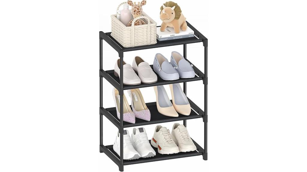 small four tier shoe rack