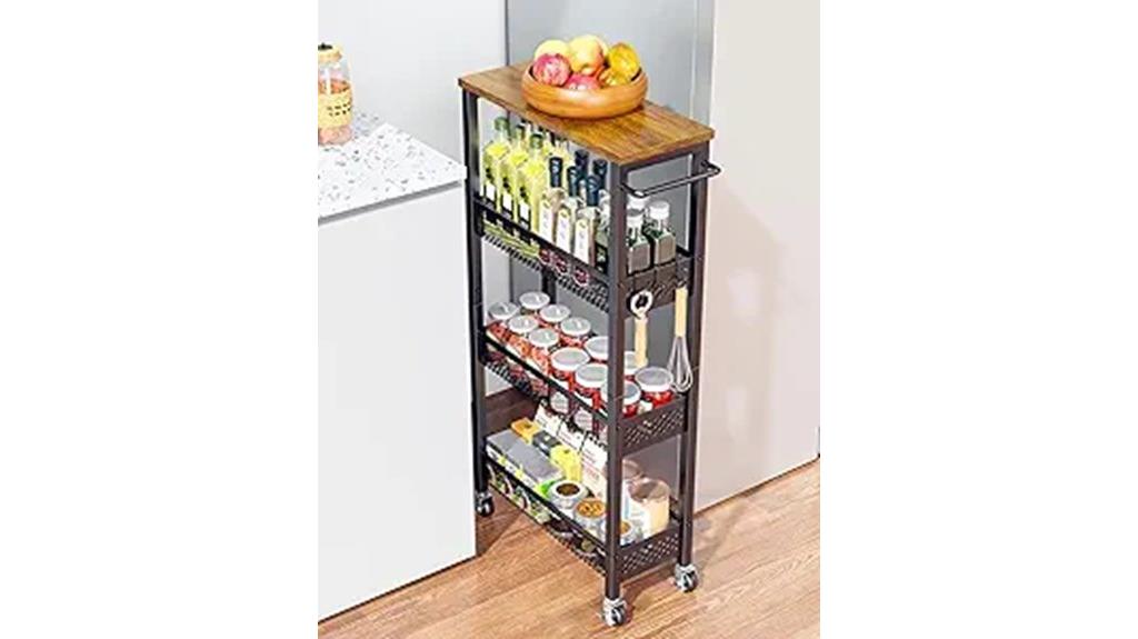 small rolling storage cart