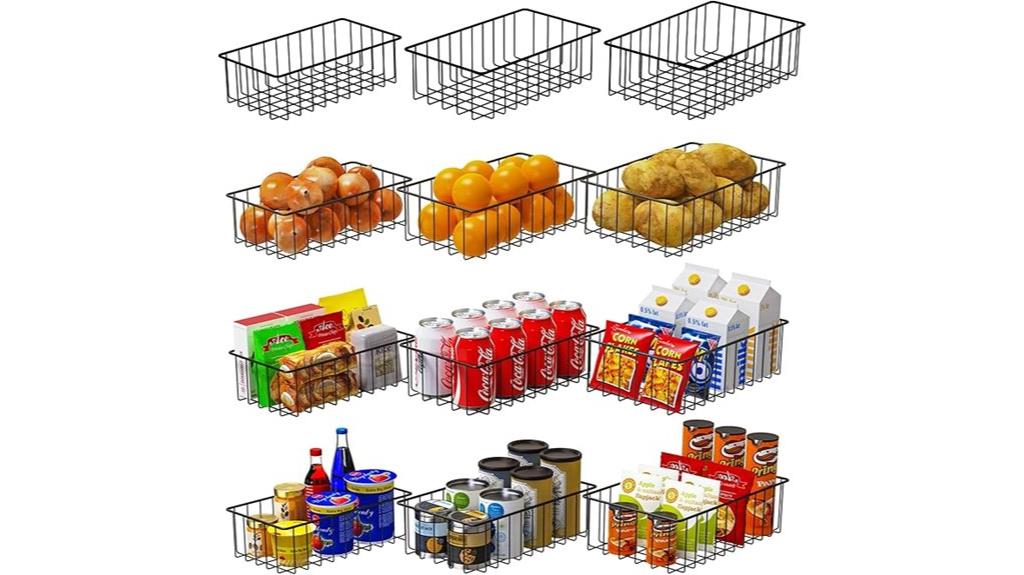 small wire storage baskets