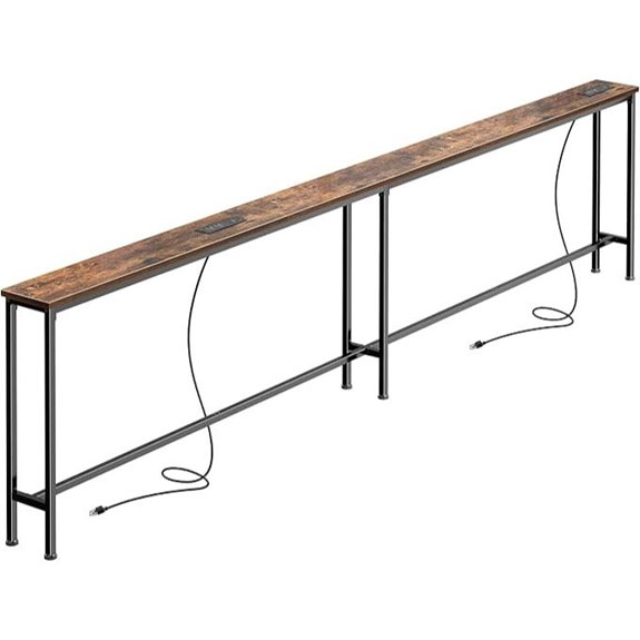 SUPERJARE 102 Sofa Table with Outlets and USB