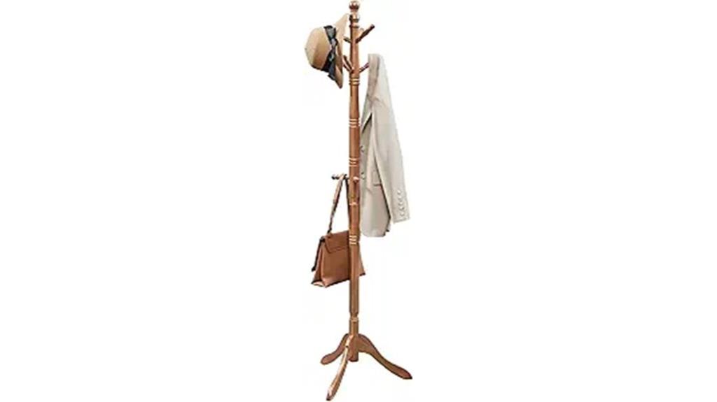 solid wood coat rack