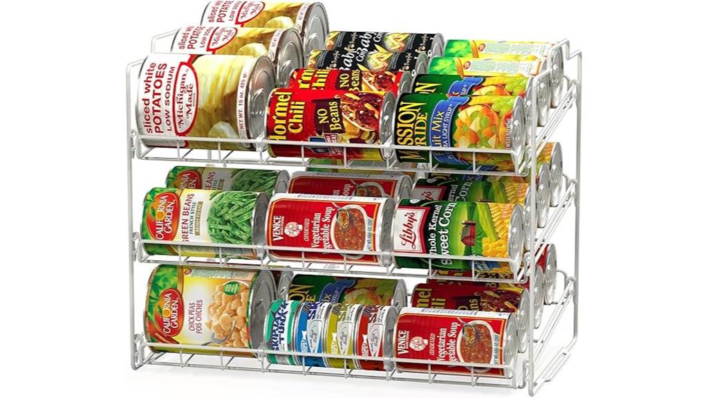 stackable can rack organizer