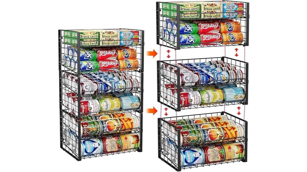 stackable canned food organizer
