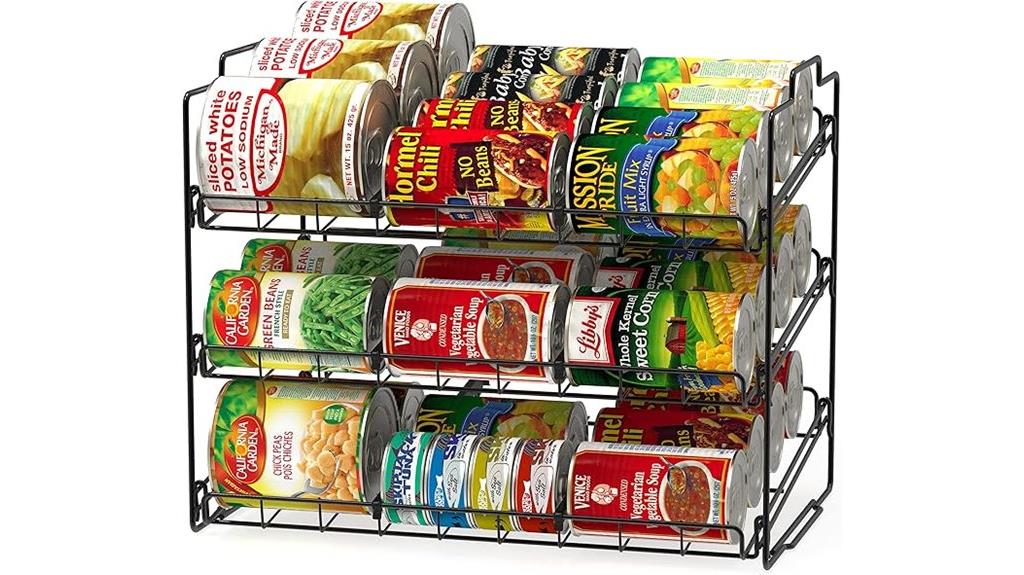 stackable kitchen can organizer