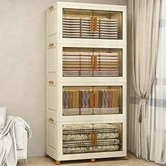 Stackable Storage Bins with Lids and Wheels