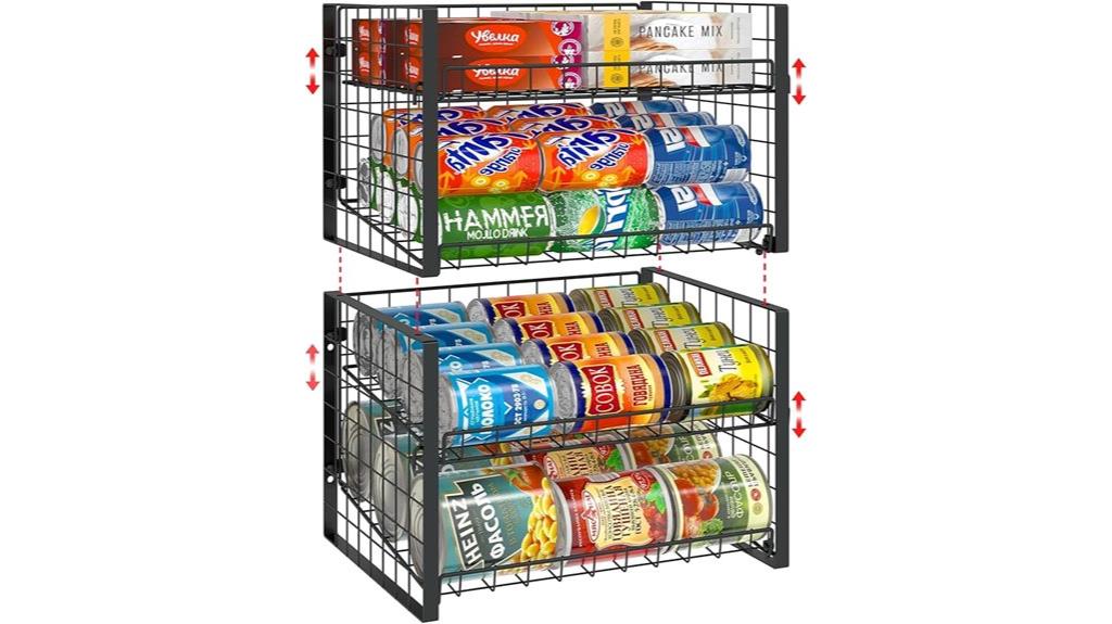 stackable pantry can organizer