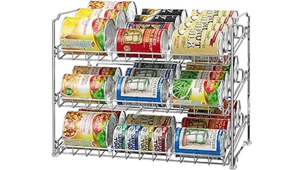 stackable pantry can rack