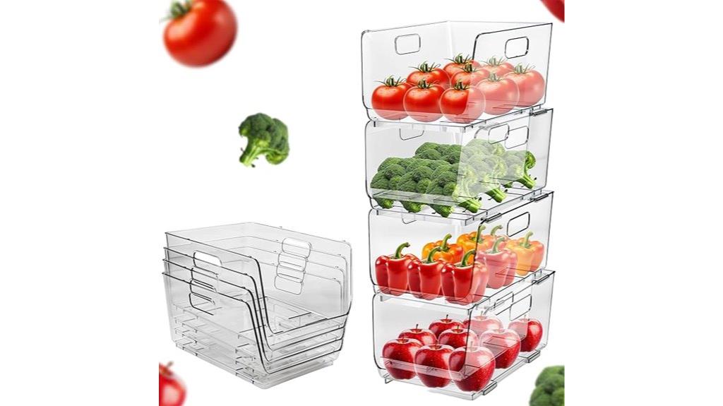 stackable pantry storage bins