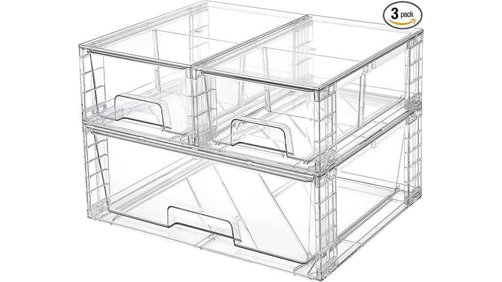 stackable storage drawer set