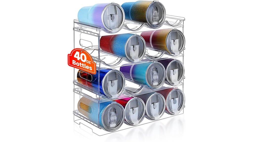 stackable water bottle organizer