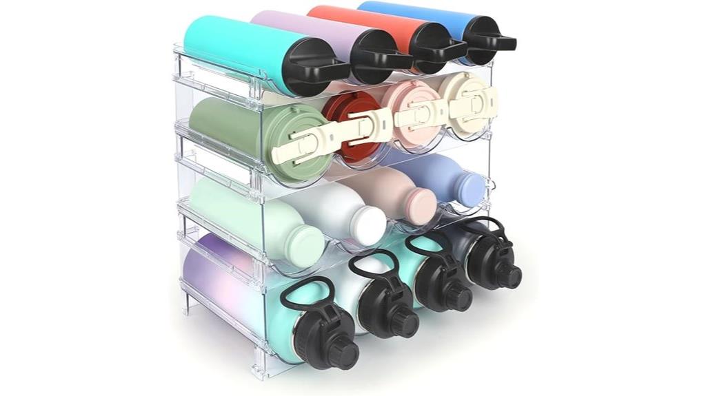 stackable water bottle storage