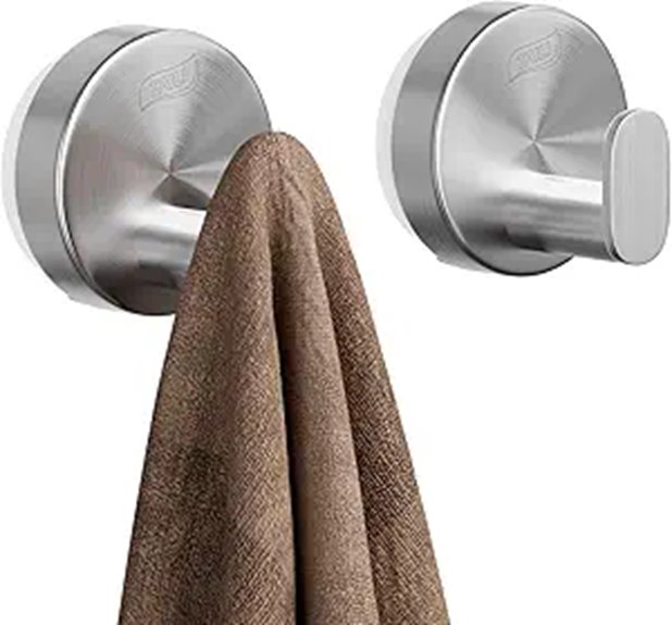 TAILI Stainless Steel Bathroom Suction Hooks (11 Lb)