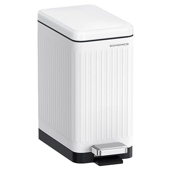 SONGMICS 2.6-Gallon Stainless Steel Bathroom Trash Can