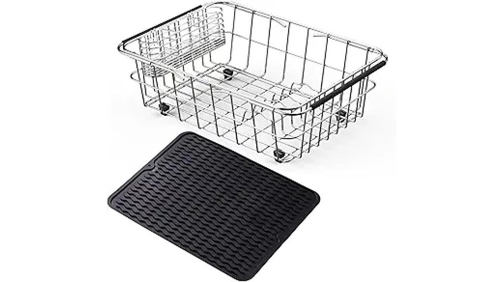 stainless steel dish organizer