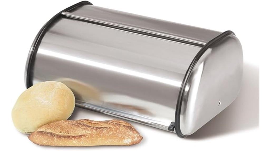 stainless steel kitchen bread box