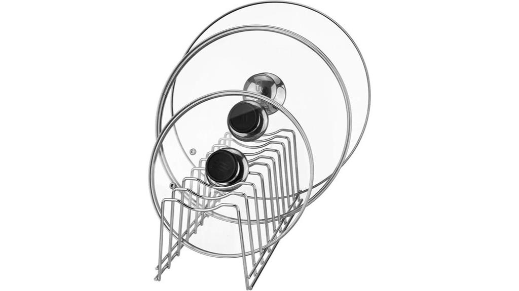stainless steel pot lid organizer