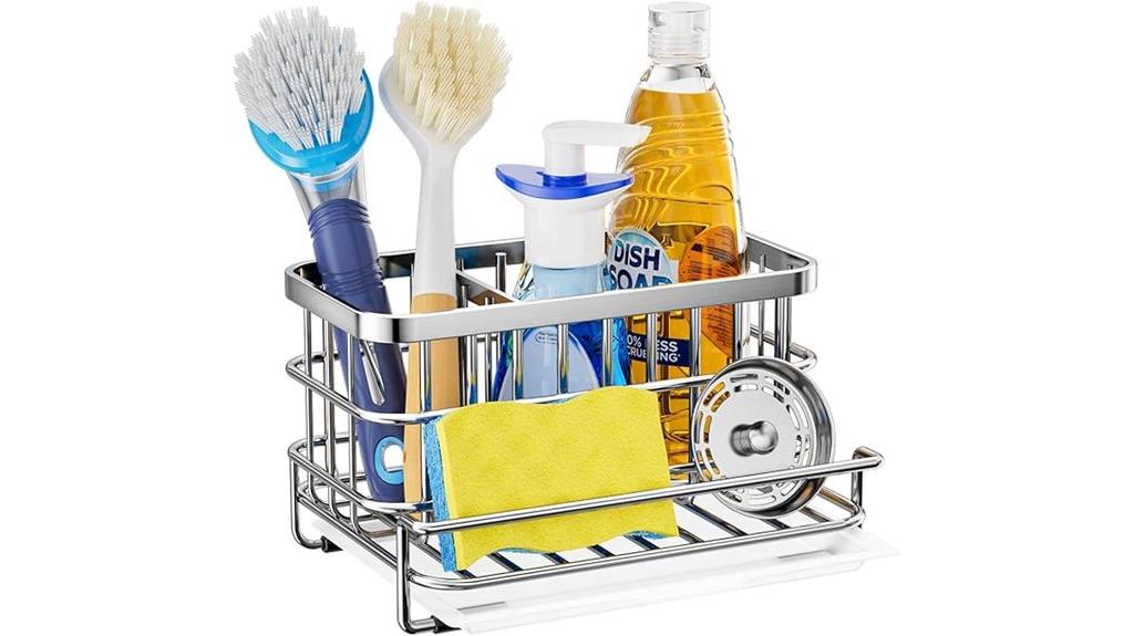 stainless steel sink organizer