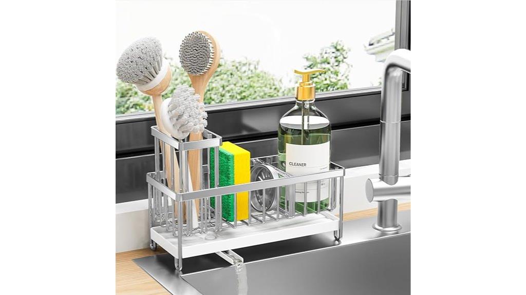 stainless steel sink organizer
