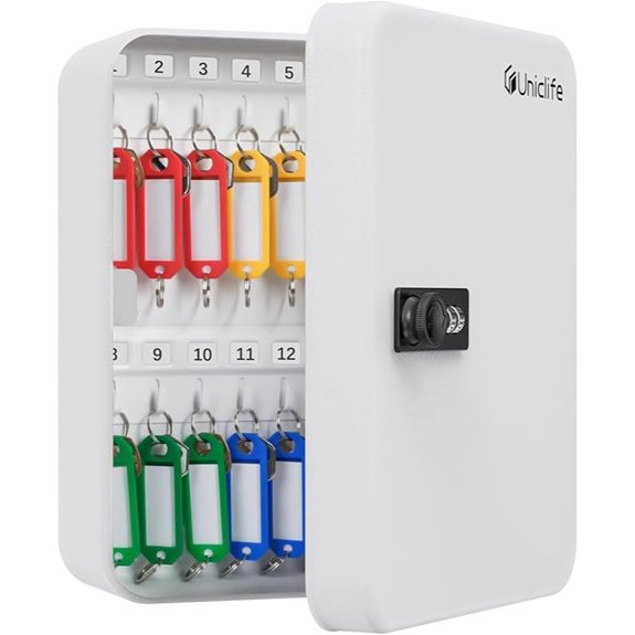 Uniclife 28-Key Steel Wall-Mount Lockable Organizer