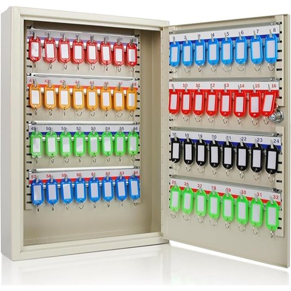 ORIENTOOLS Steel Wall-Mount Key Safe with 64 Keys