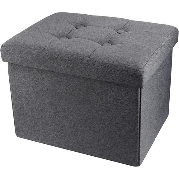 ALASDO Storage Ottoman Footrest Stool (17x13x13in)
