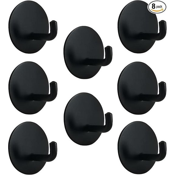 Heavy Duty Adhesive Wall Hooks Waterproof Removable 8 Pack