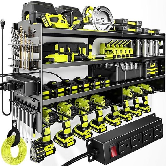 Heavy Duty Wall Mount Power Tool Organizer