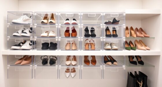 stylish clear shoe storage