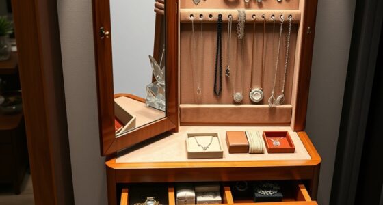 stylish jewelry storage mirrors